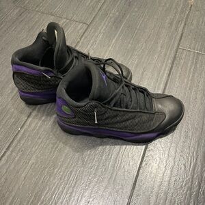 Nike Black and Purple Performance Sneakers Jordan used/worn
